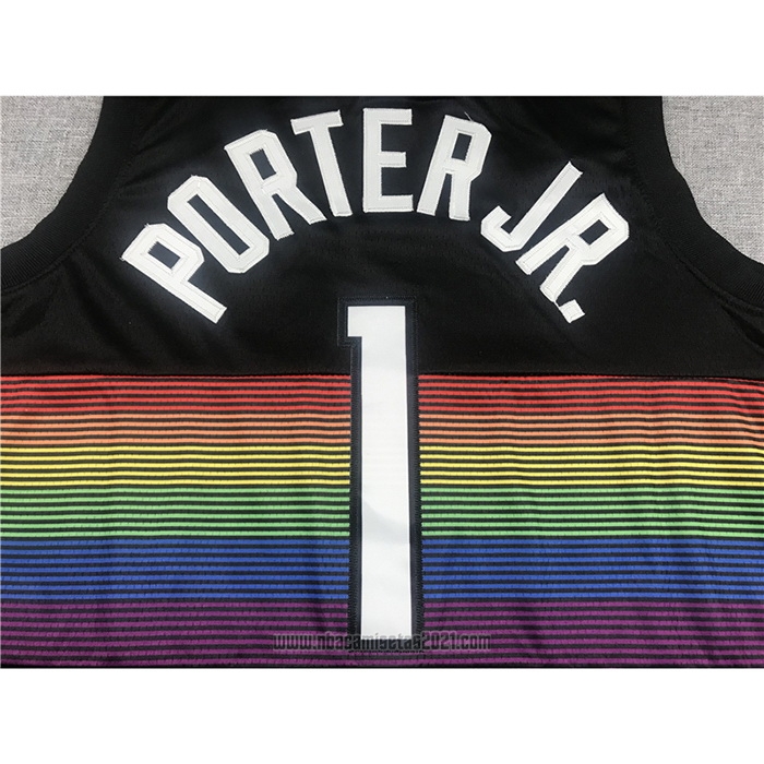 Camiseta Denver Nuggets Michael Porter JR. #1 Ciudad Negro